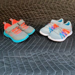 2 PAIRS Toddler Girl sneakers size 7c